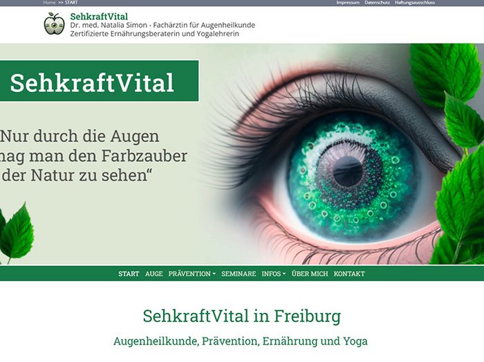 Webdesign Augenarzt, Webseiten Augenarzt